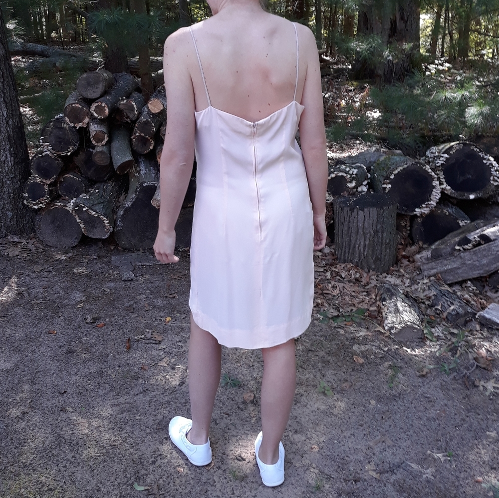 70s Carlye Slip Dress Pink Union Tag Feminine Girly Romantic - Picture 5 of 9
